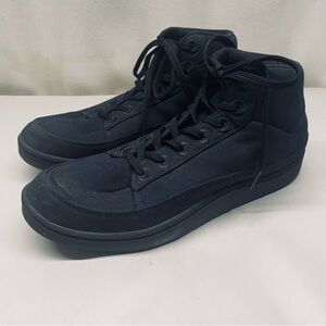 Allbirds Canvas Pacer Mid-Top Sneakers Black Women’s 11 Organic Cotton Lace-Up